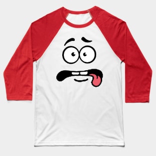 Funny Face Emoji Baseball T-Shirt